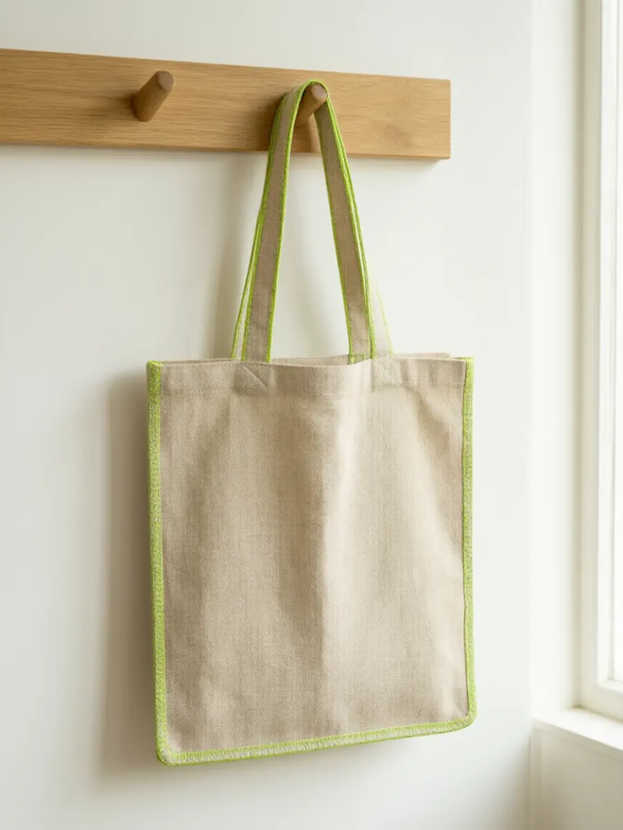 Tote bag with lime handles