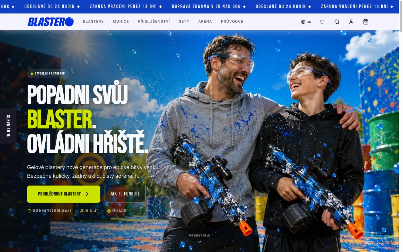 Blastero.eu storefront hero